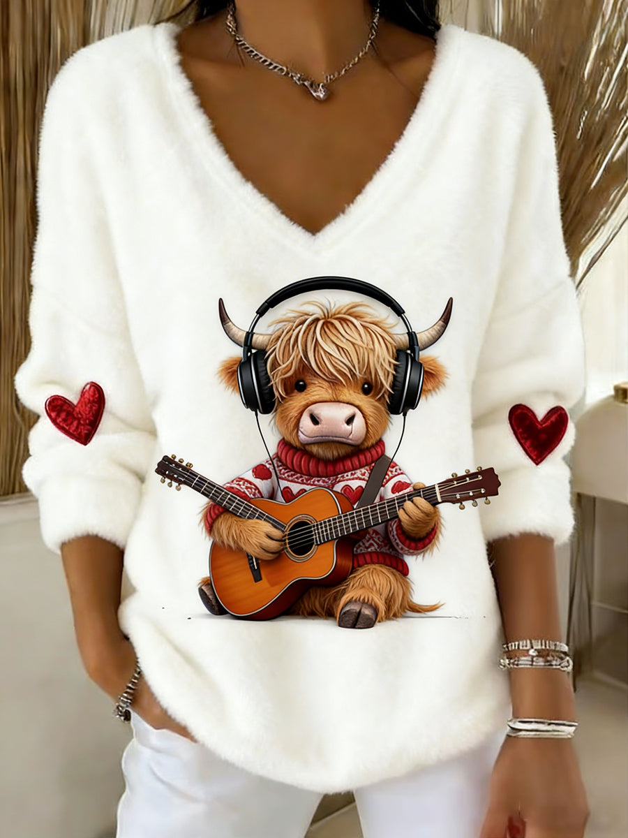 Damski Vintage Animal Print Casual I Wygodny Top Flanelowy