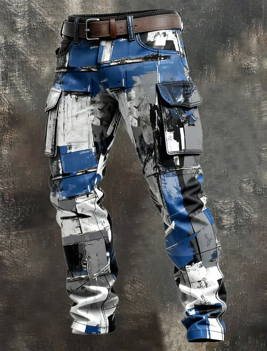 Męskie spodnie robocze retro styl biznesowy na co dzień