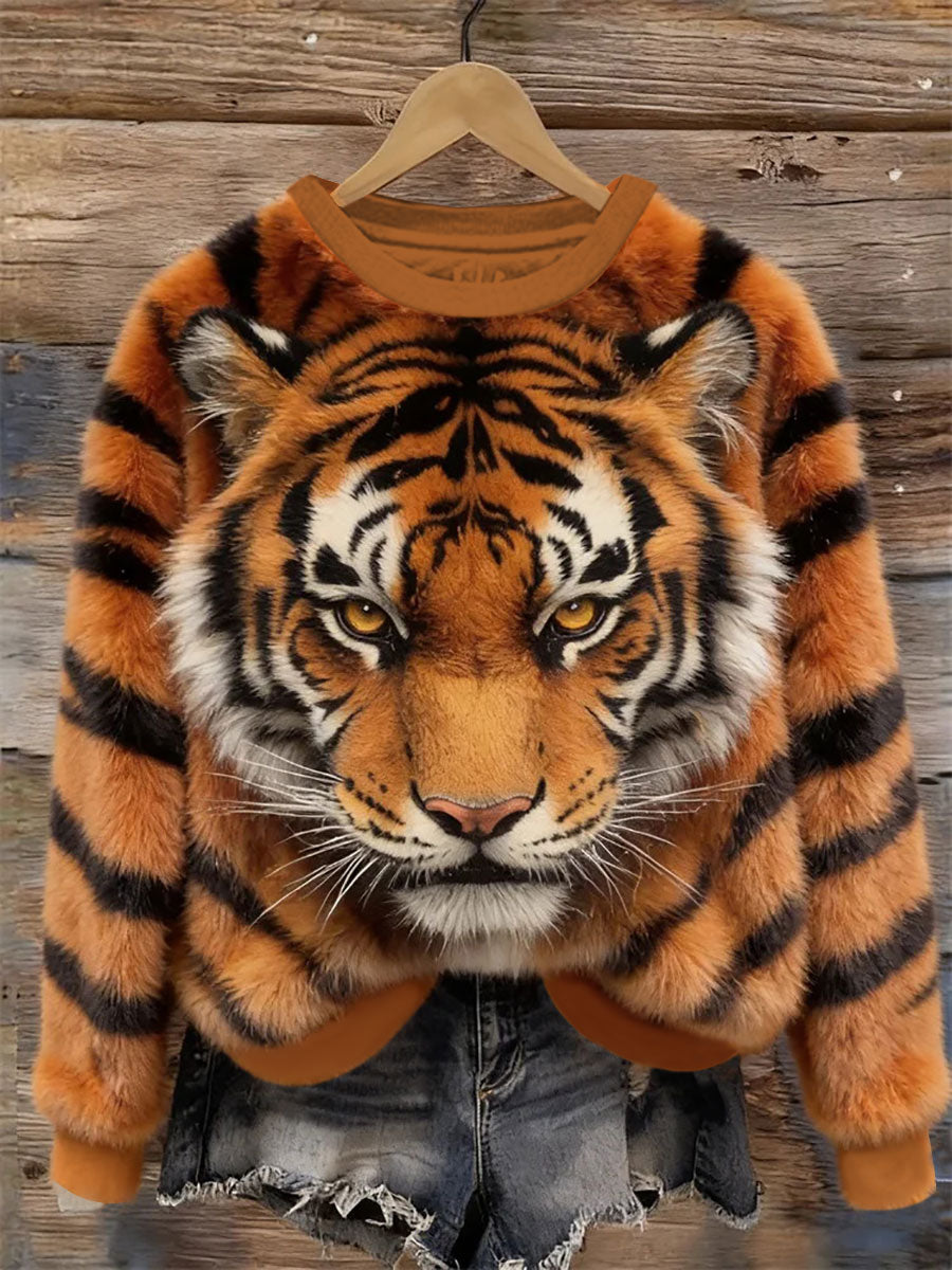Damska bluza z nadrukiem Tiger Art