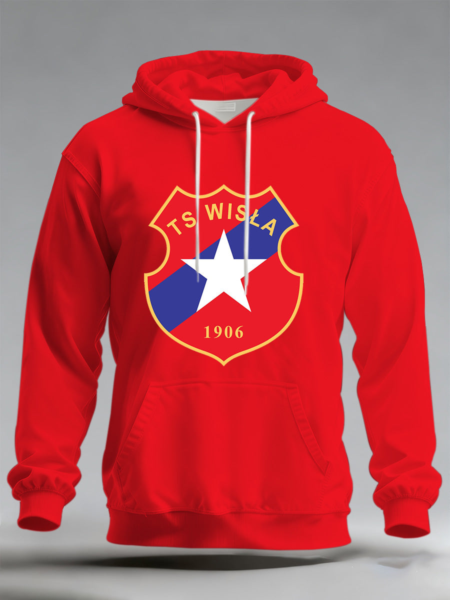 Męska polska bluza z kapturem Wisła Kraków Team Cheer Print