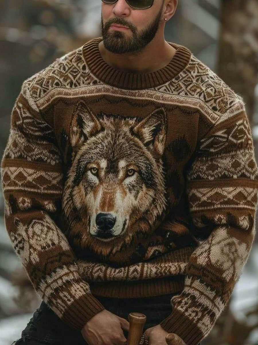 Męski sweter Viking Wolf