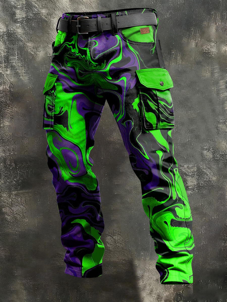 Męskie Retro Wakacje Biznesowe Nadruk Dorywczo Spodnie Robocze