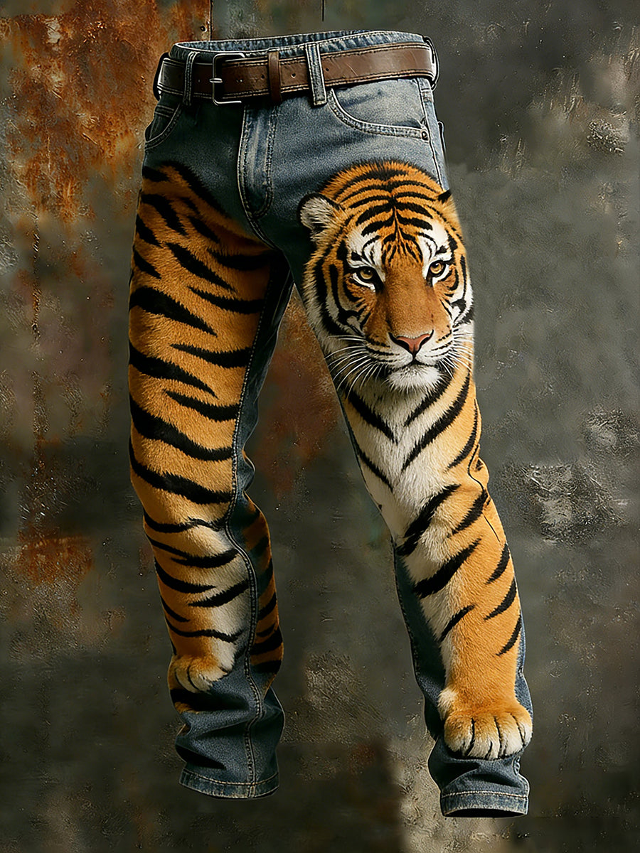 Męskie spodnie robocze retro styl biznesowy na co dzień