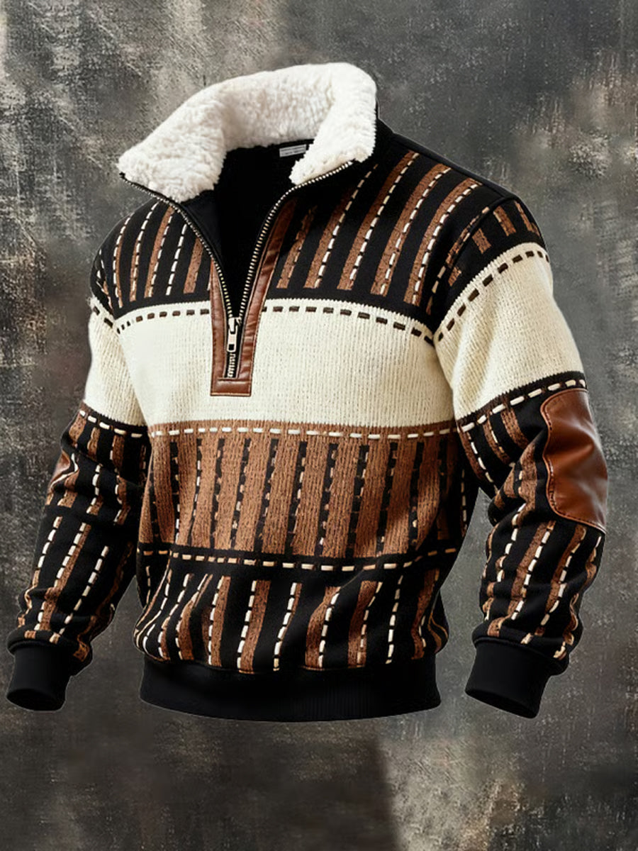 Bluza z kapturem z kapturem w stylu retro z kolorowym nadrukiem w stylu retro