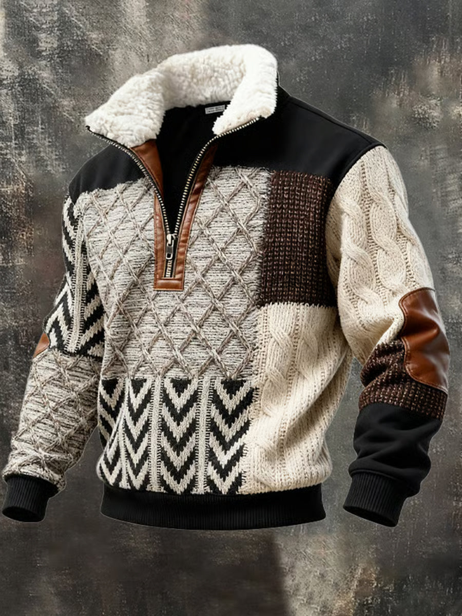 Bluza z kapturem z kapturem w stylu retro z kolorowym nadrukiem w stylu retro