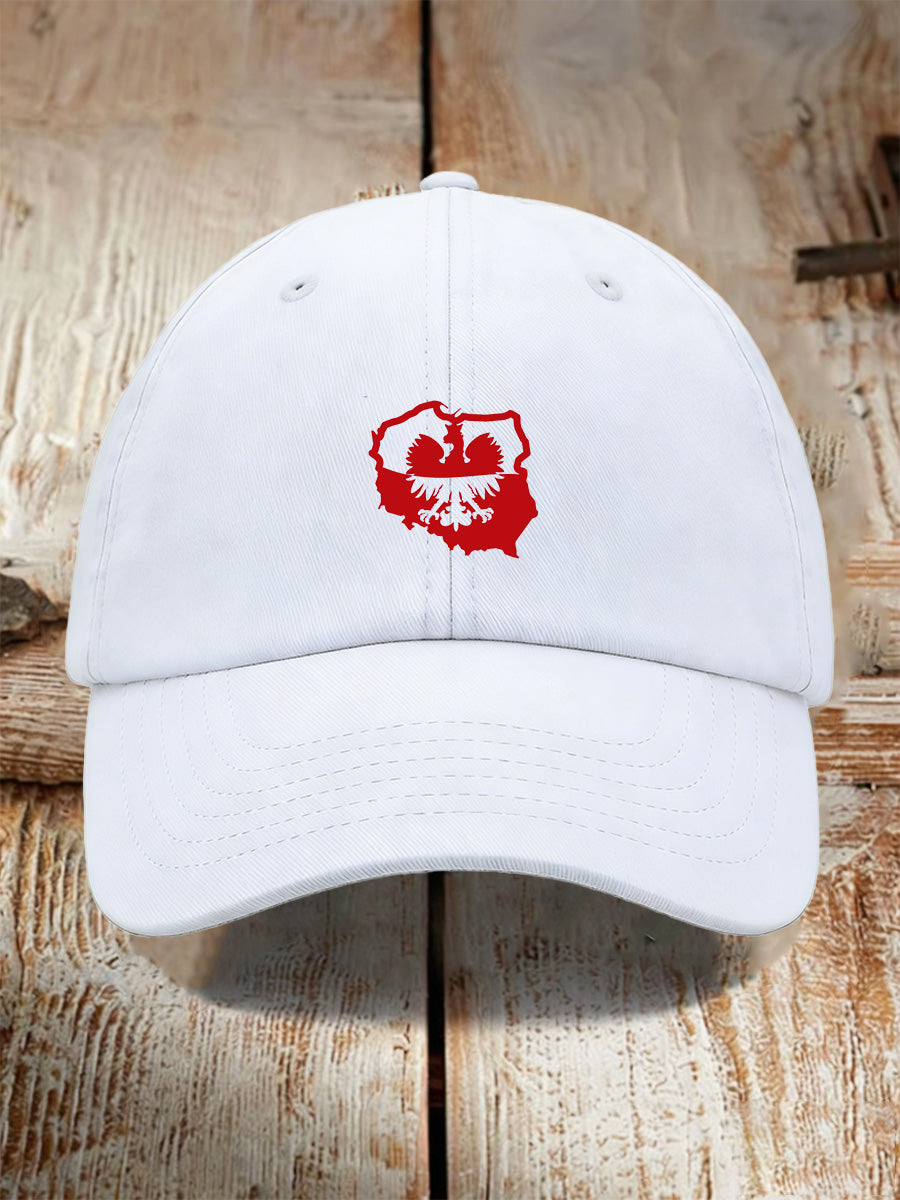 Kapelusz z nadrukiem unisex z polską flagą