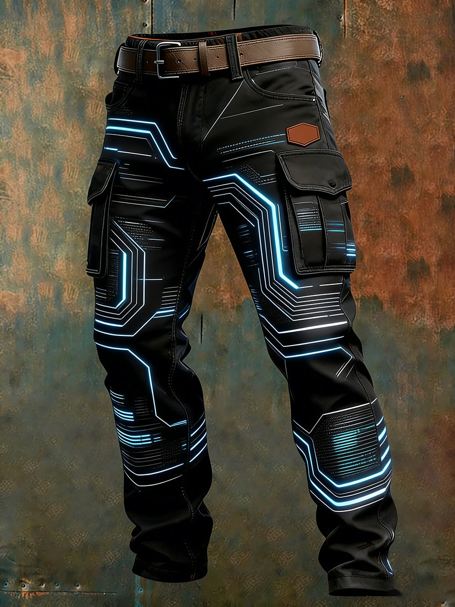 Męskie spodnie robocze retro styl biznesowy na co dzień