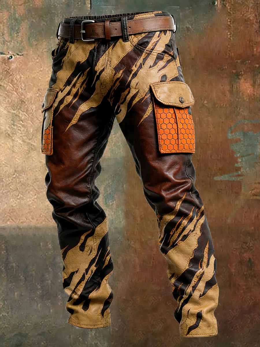 Męskie spodnie robocze retro styl biznesowy na co dzień