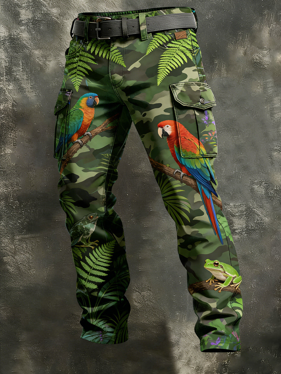 Męskie spodnie robocze retro styl biznesowy na co dzień