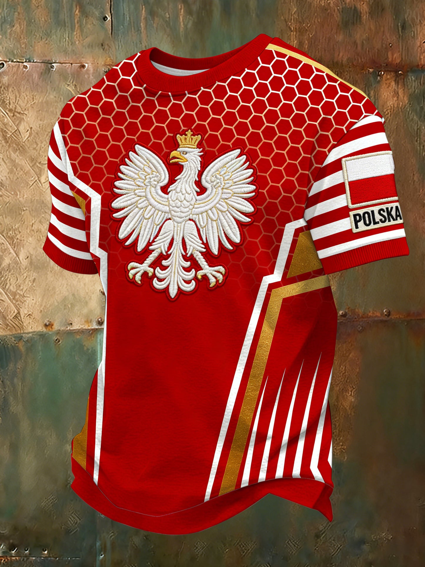 Koszulka dla fanów piłki nożnej z artystycznym nadrukiem