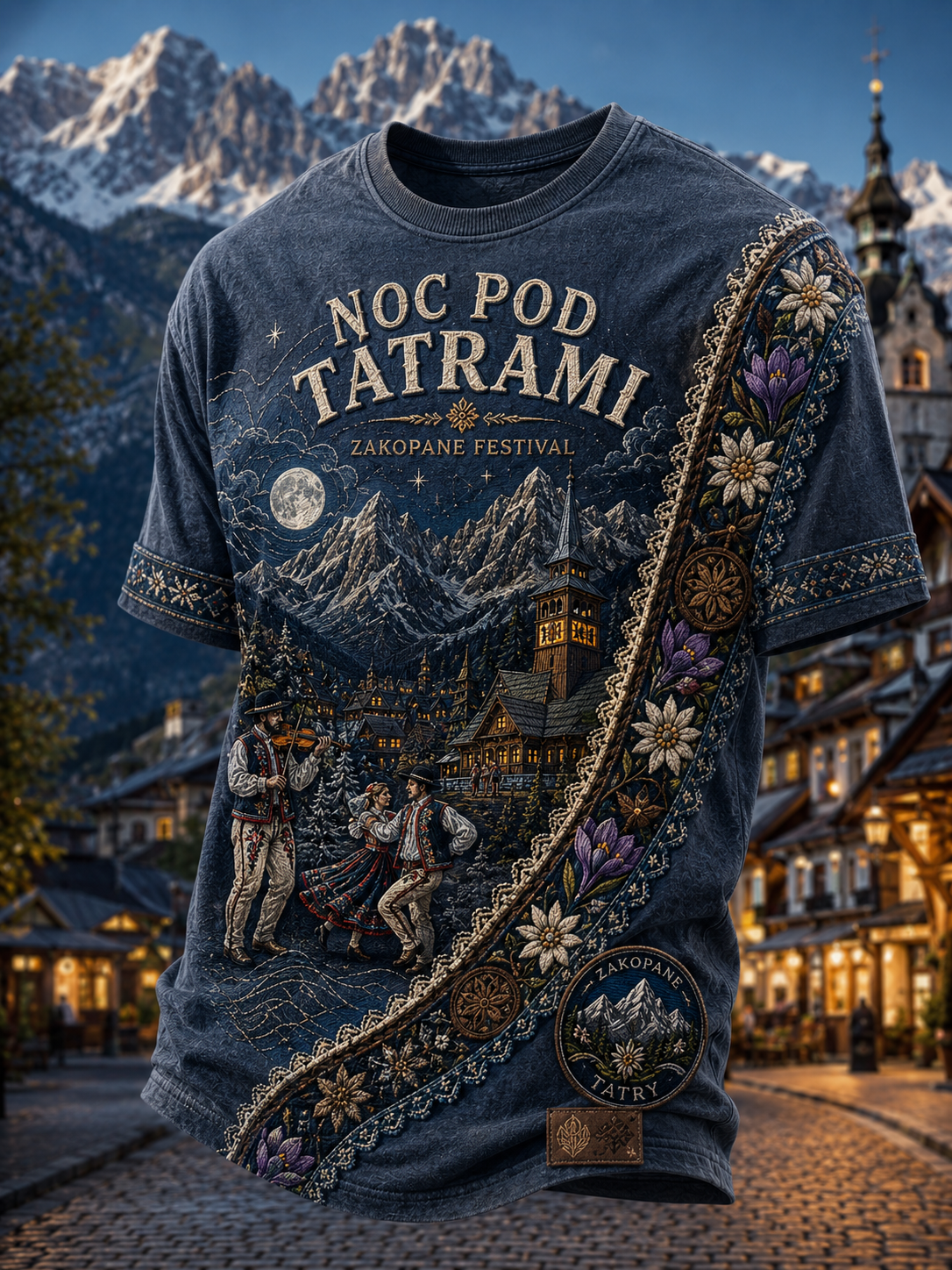Męska koszulka z krótkim rękawem Zakopane Mountain Folk Festival