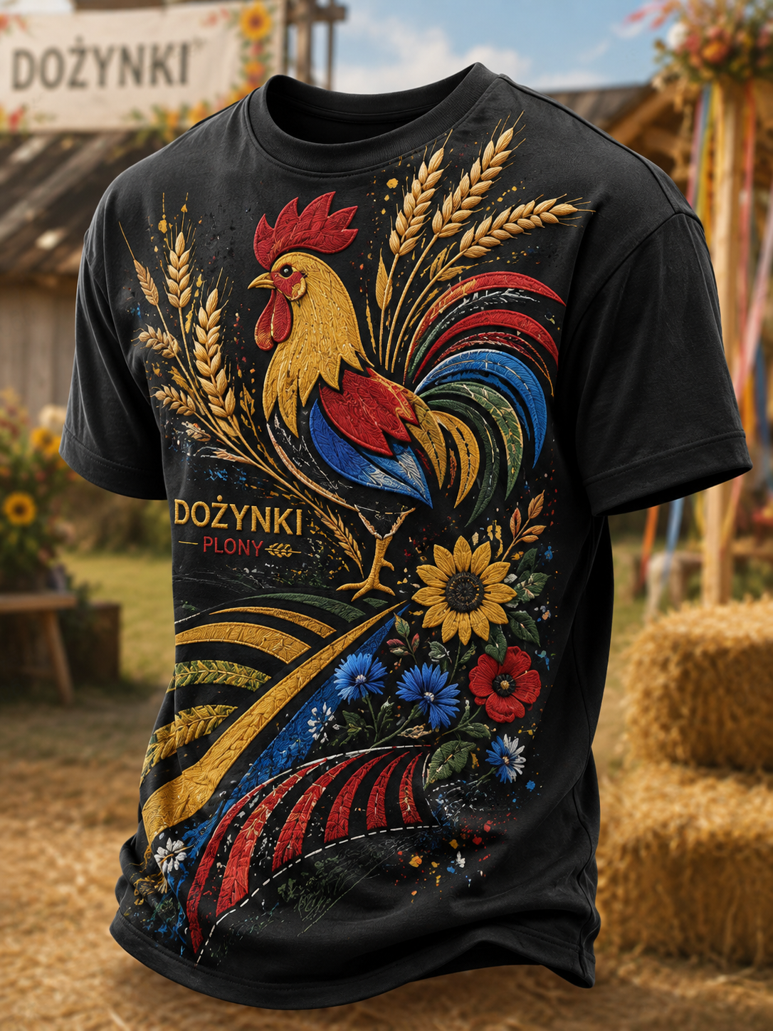 Męski T-Shirt z krótkim rękawem Polski Dożynki