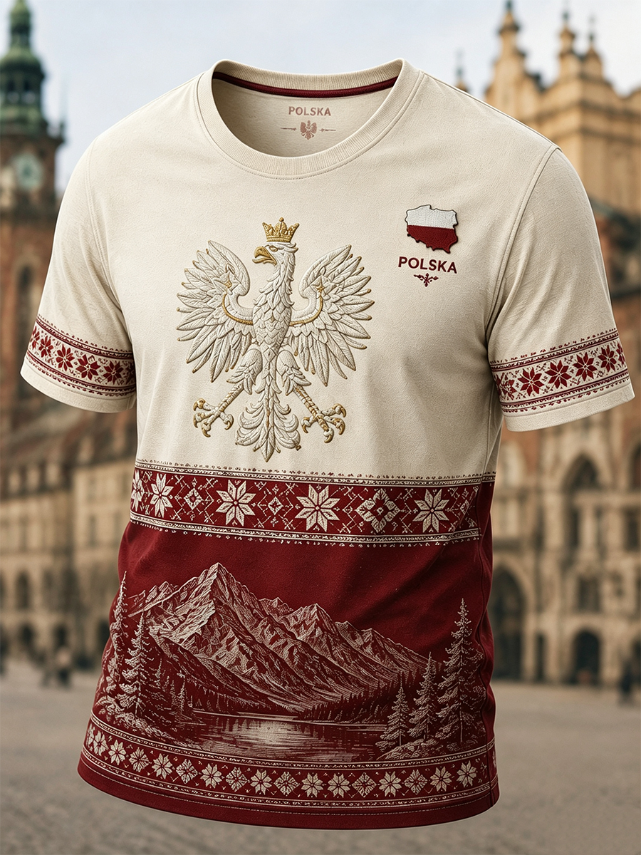Koszulka męska Polska z krótkim rękawem
