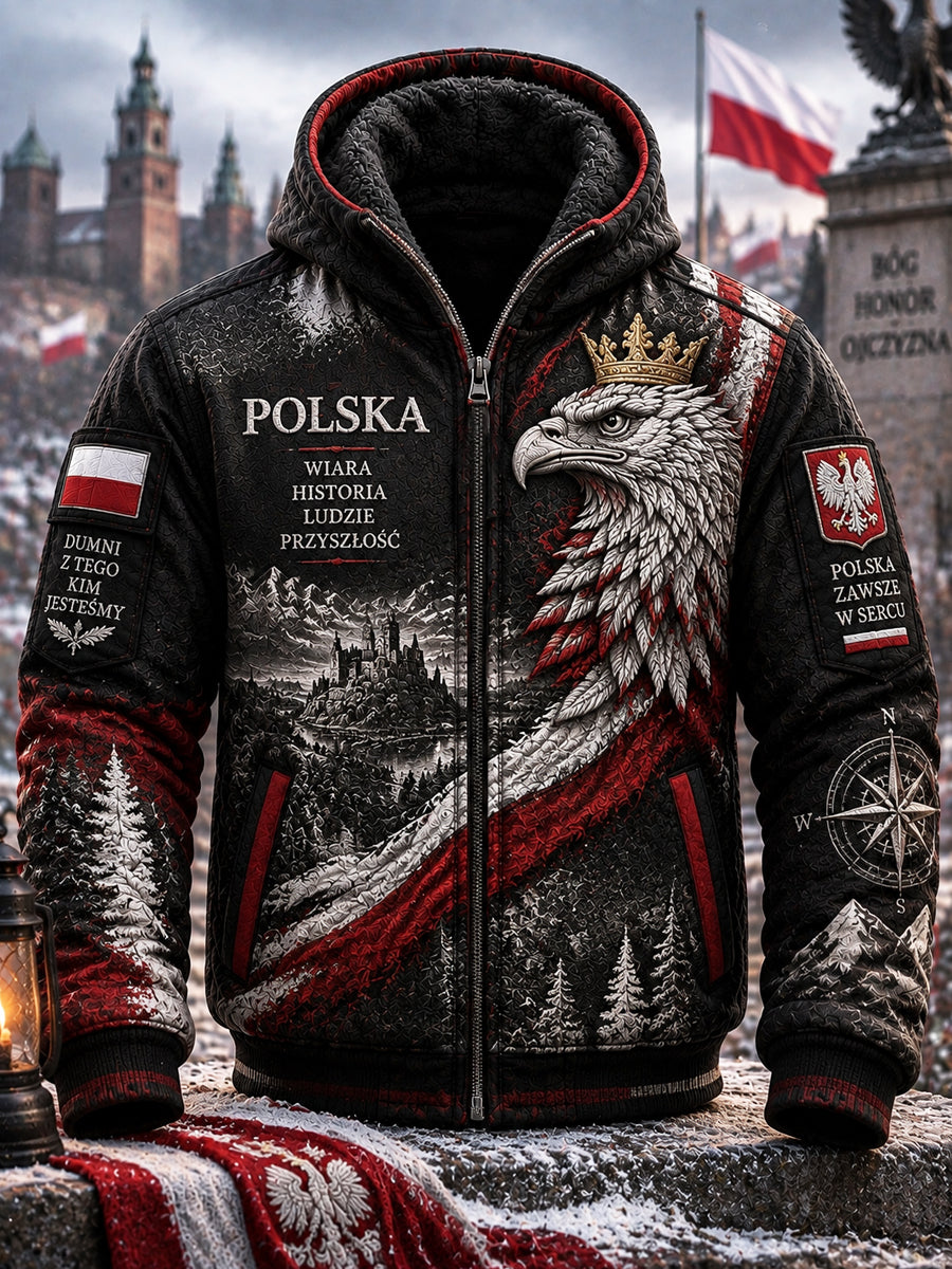 Klasyczna, nieformalna kurtka z kapturem wyściełana polarową podszewką, stanowiąca część narodowego dziedzictwa
