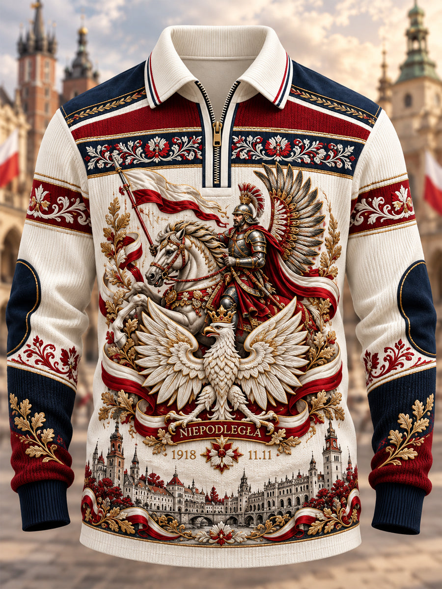 Polska Polska Zip-Up Bluza z kapturem