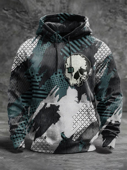 Męska bluza z kapturem z nadrukiem polskiej czaszki