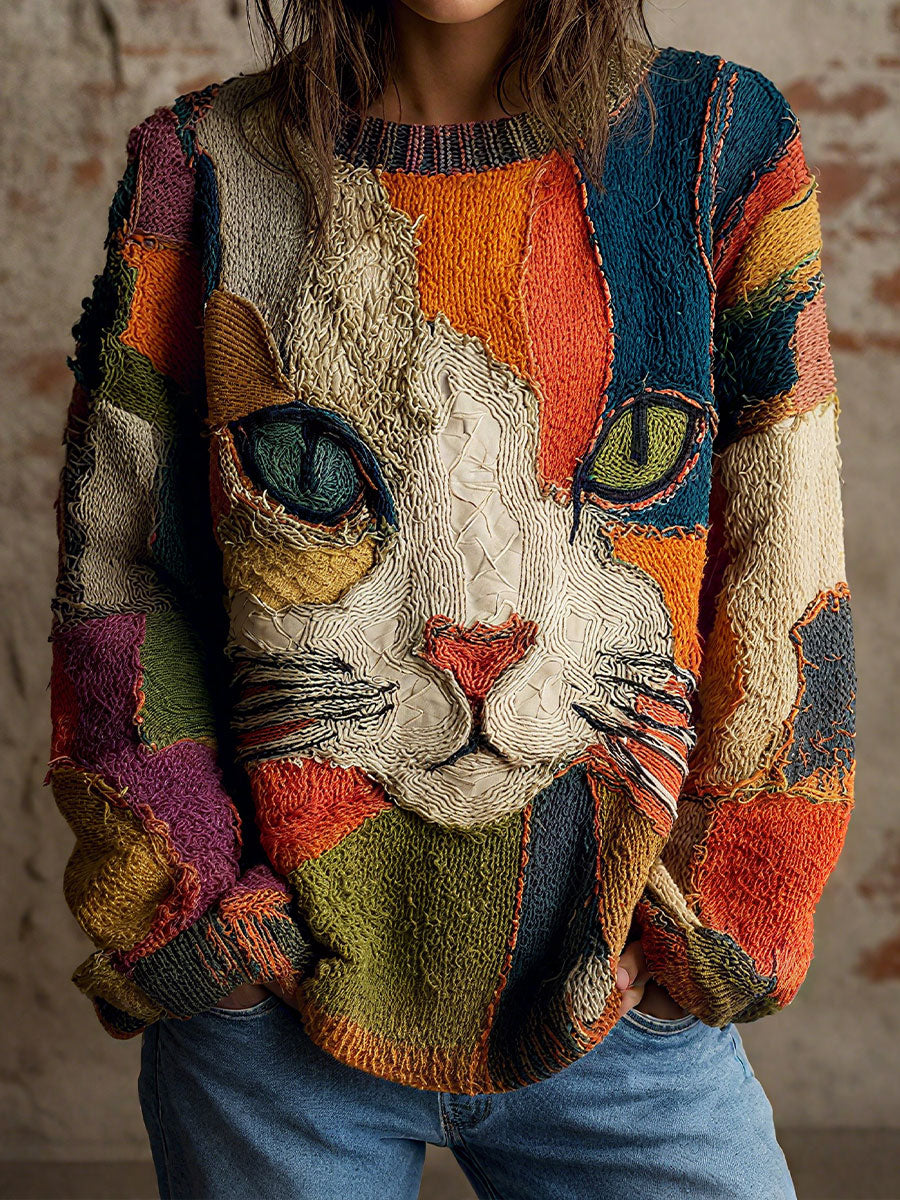 Damskie topy Moda Art Cat