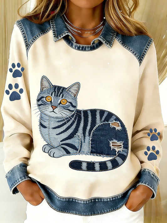 Damska sukienka w stylu sweterowym z okrągłym dekoltem