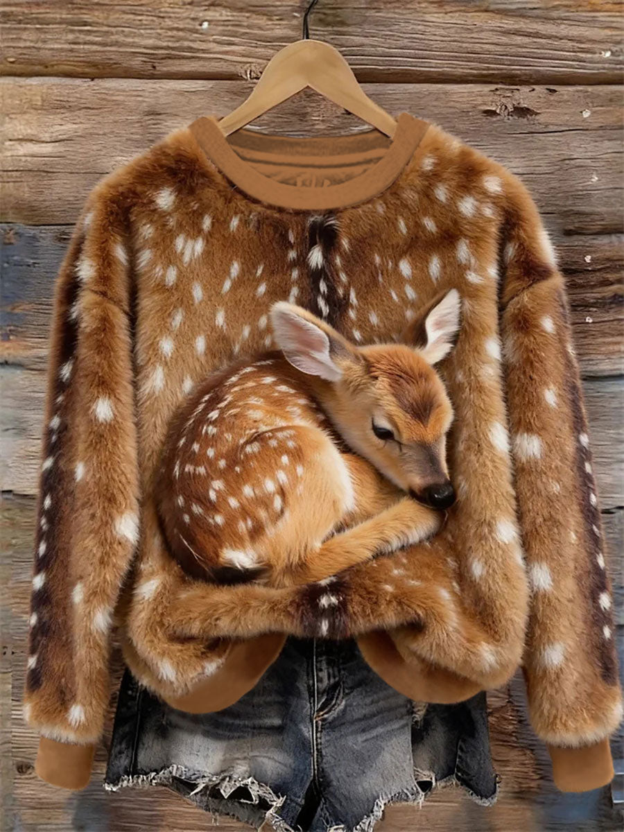 Damska bluza z nadrukiem w stylu zwierzęcym