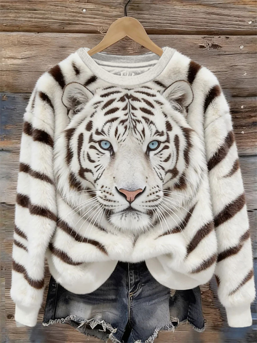 Damska bluza z nadrukiem Tiger Art