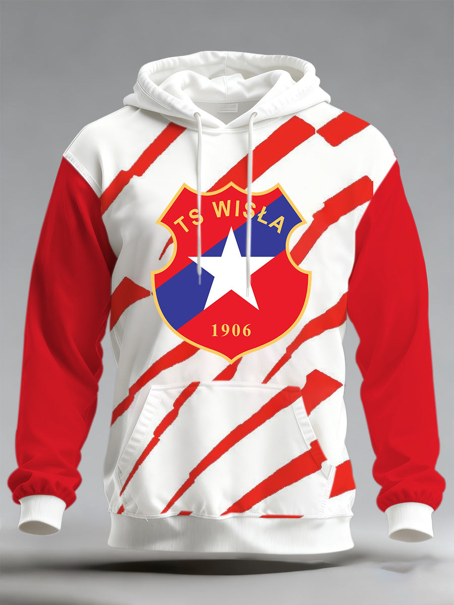 Męska polska bluza z kapturem Wisła Kraków Team Cheer Print