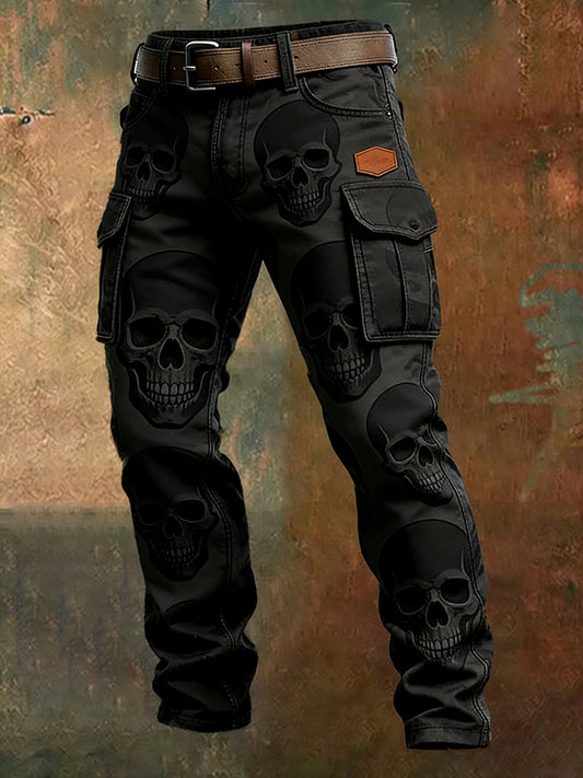 Męskie spodnie robocze retro styl biznesowy na co dzień