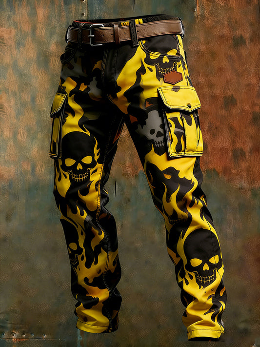 Męskie spodnie robocze retro styl biznesowy na co dzień