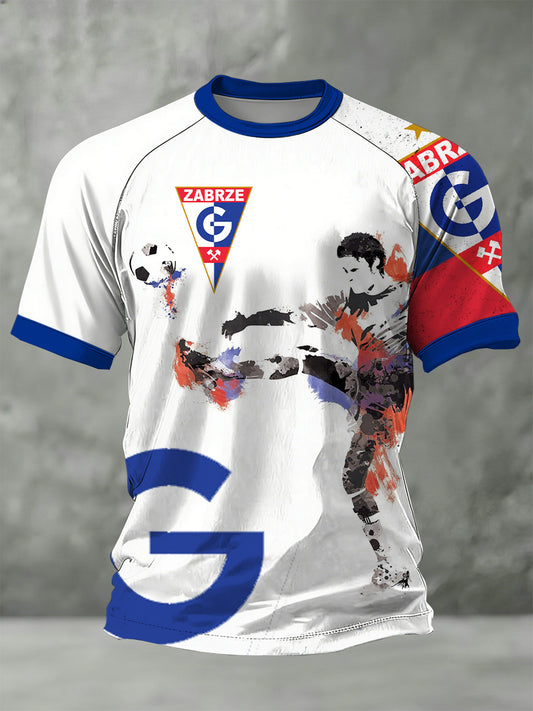 Męska koszulka na co dzień z polskimi górnikami Zabrze Football Team Print