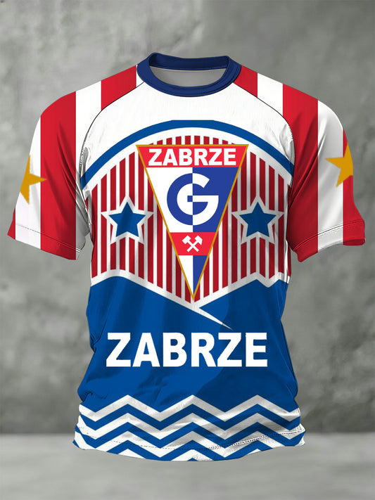 Męska koszulka na co dzień z polskimi górnikami Zabrze Football Team Print