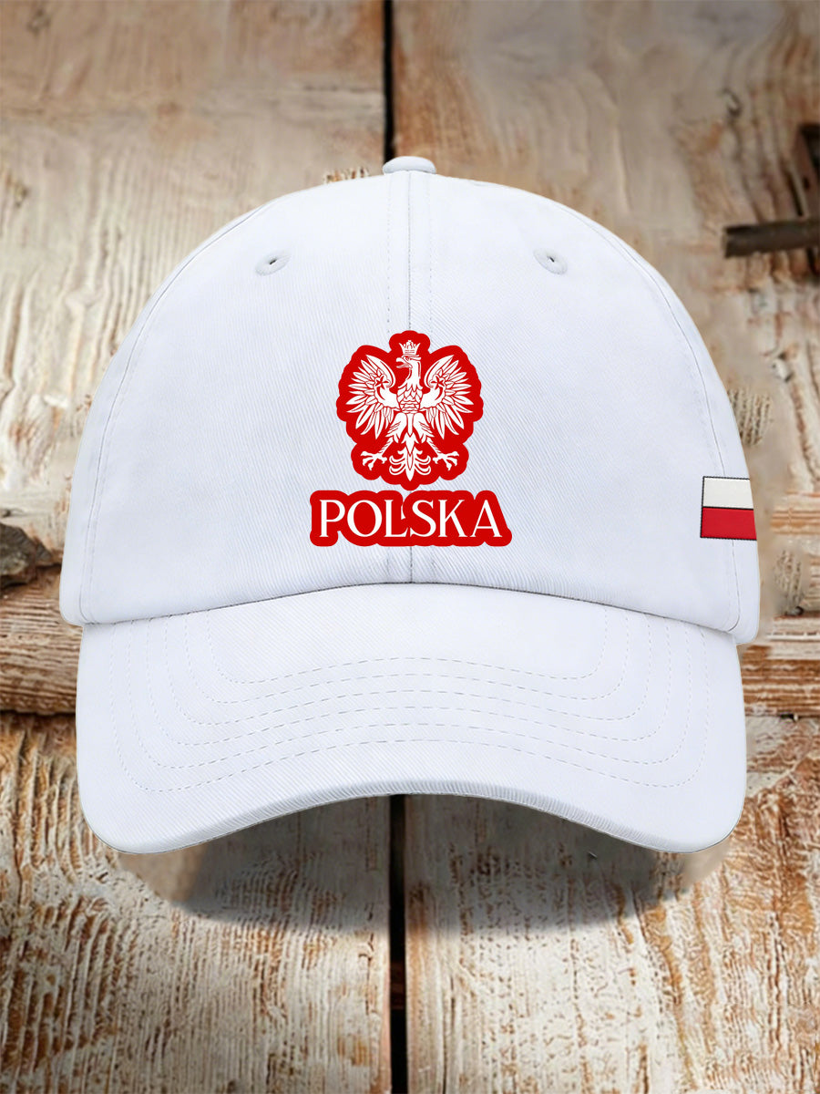 Kapelusz z nadrukiem unisex z polską flagą