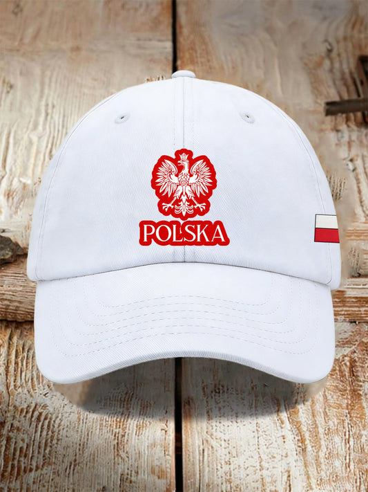 Kapelusz z nadrukiem unisex z polską flagą
