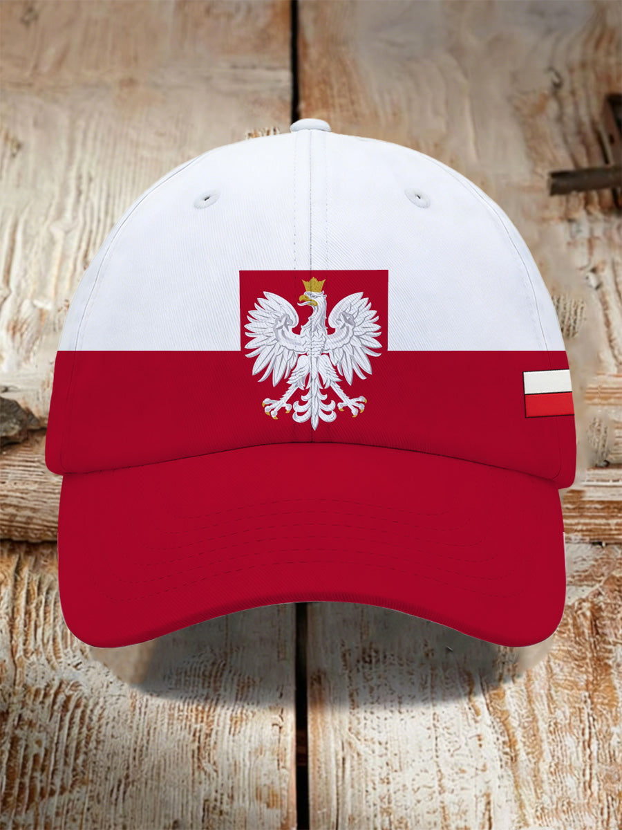 Kapelusz z nadrukiem unisex z polską flagą