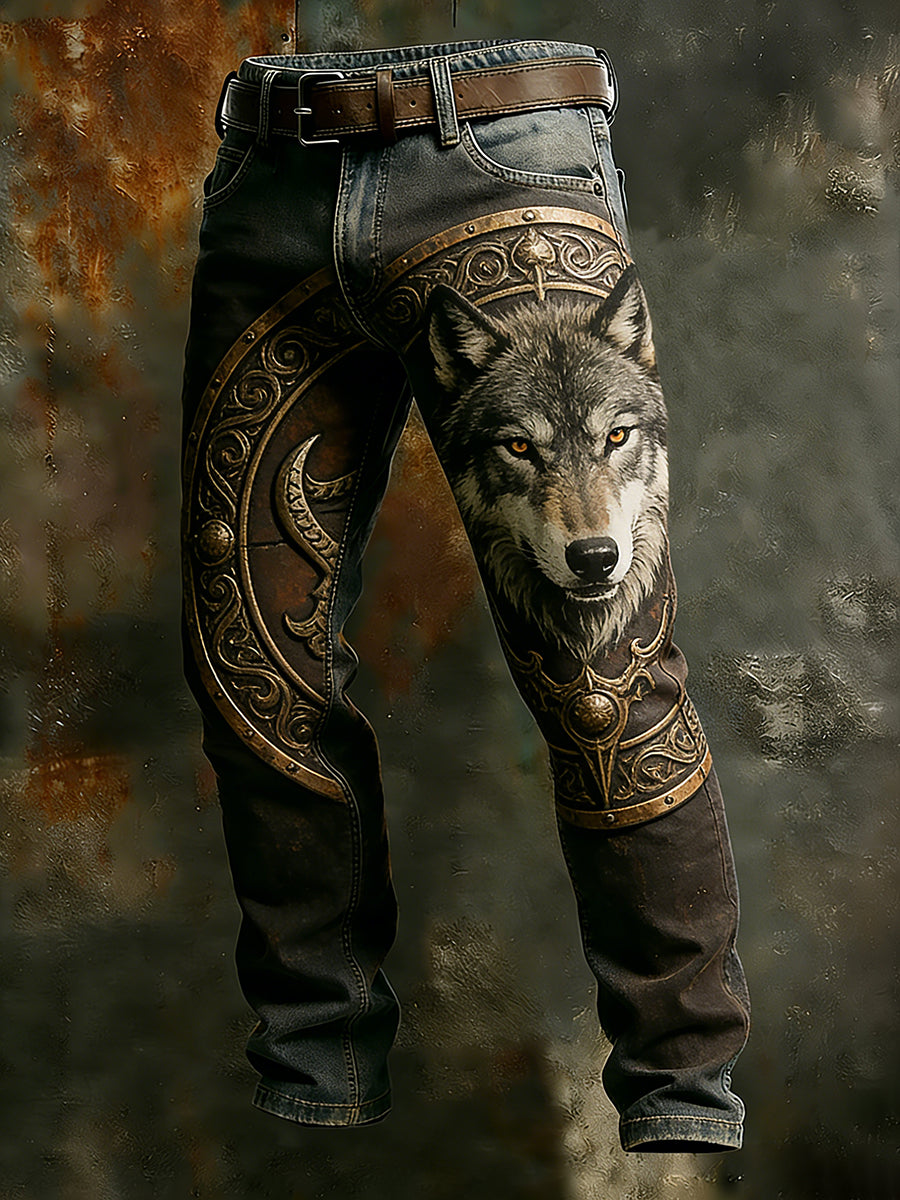 Męskie spodnie robocze retro styl biznesowy na co dzień