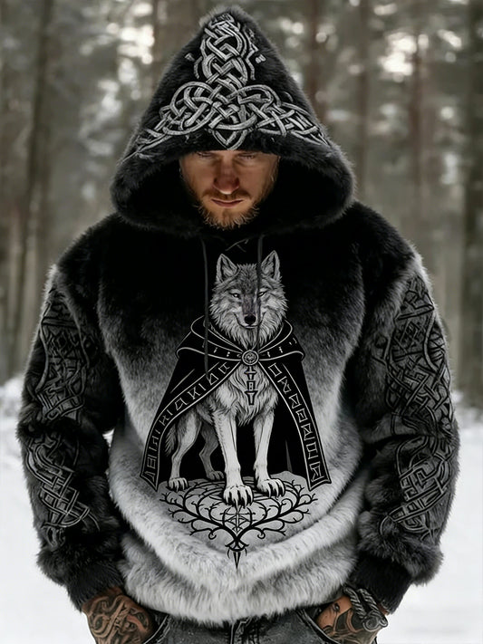 Męski Vintage Business Abstract Art Casual Top