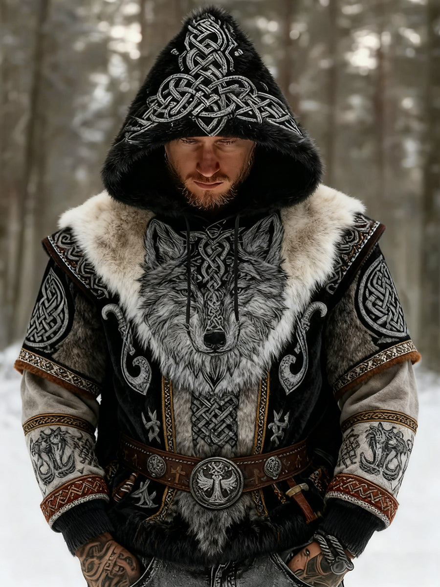 Męski Vintage Business Abstract Art Casual Top