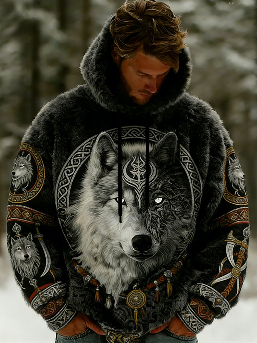 Męski Vintage Business Abstract Art Casual Top