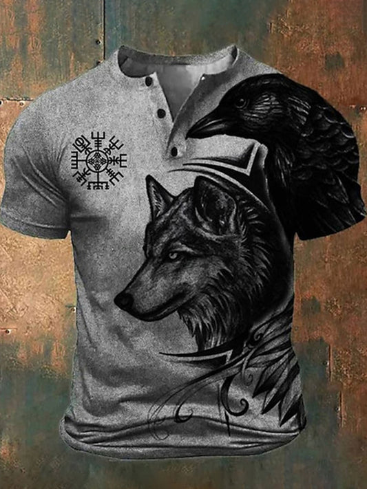 Męska koszulka Viking Wolf Totem