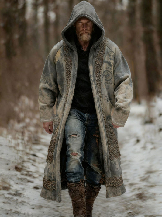 Męski płaszcz wikingów