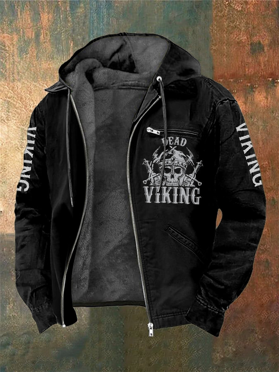 Męska kurtka z kapturem z długim rękawem Viking