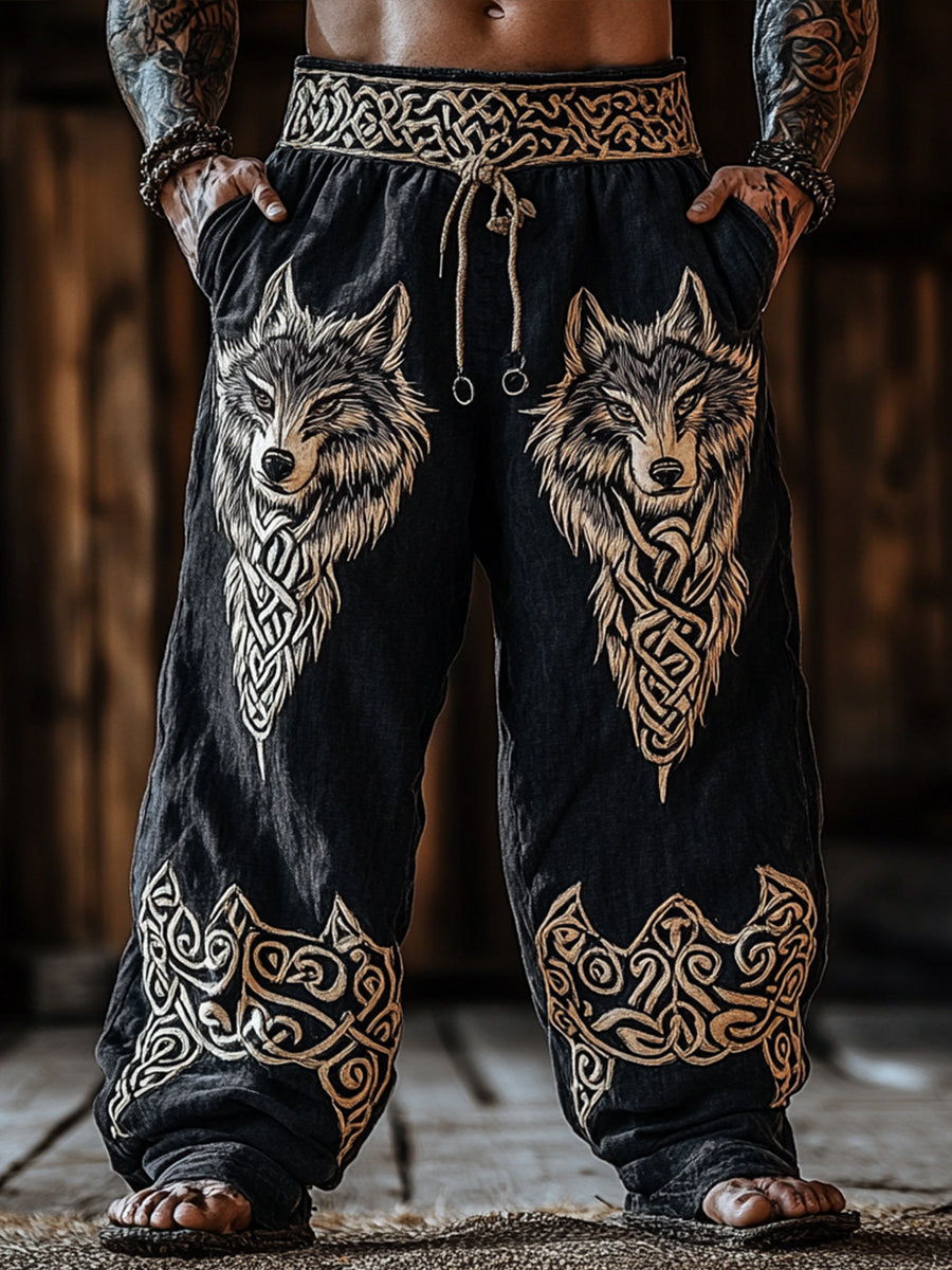 Luźne spodnie męskie Viking