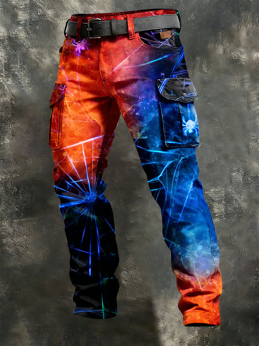 Męskie spodnie robocze retro styl biznesowy na co dzień