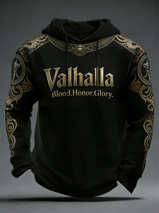 Męska bluza z kapturem w stylu wikingów Valhalla