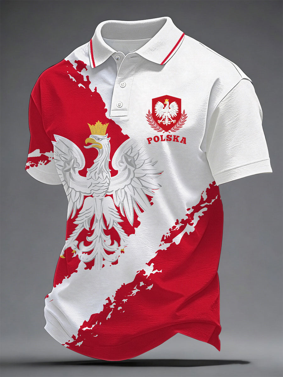 Męska koszula z nadrukiem Polska