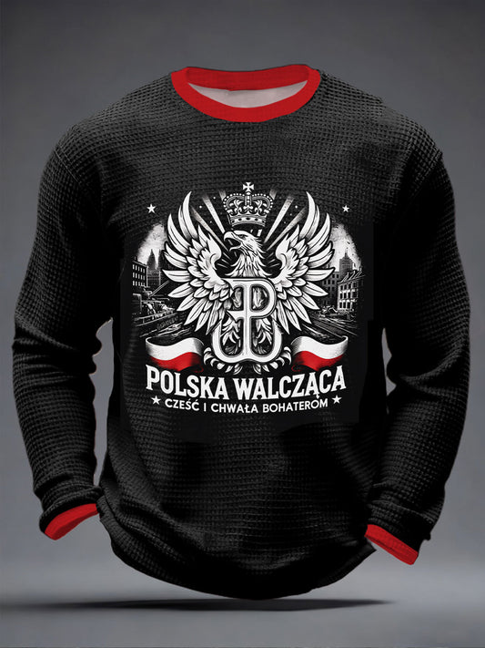 Męski patriotyczny koszulka pamiątkowa z nadrukiem, codzienna koszulka