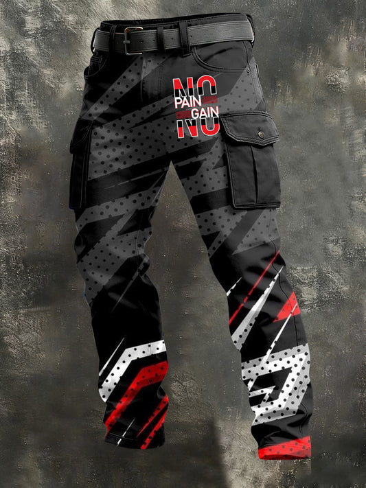 Męskie Retro Wakacje Biznesowe Nadruk Dorywczo Spodnie Robocze