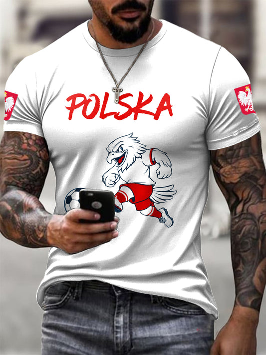 Męski retro koszulka piłkarska w stylu casual