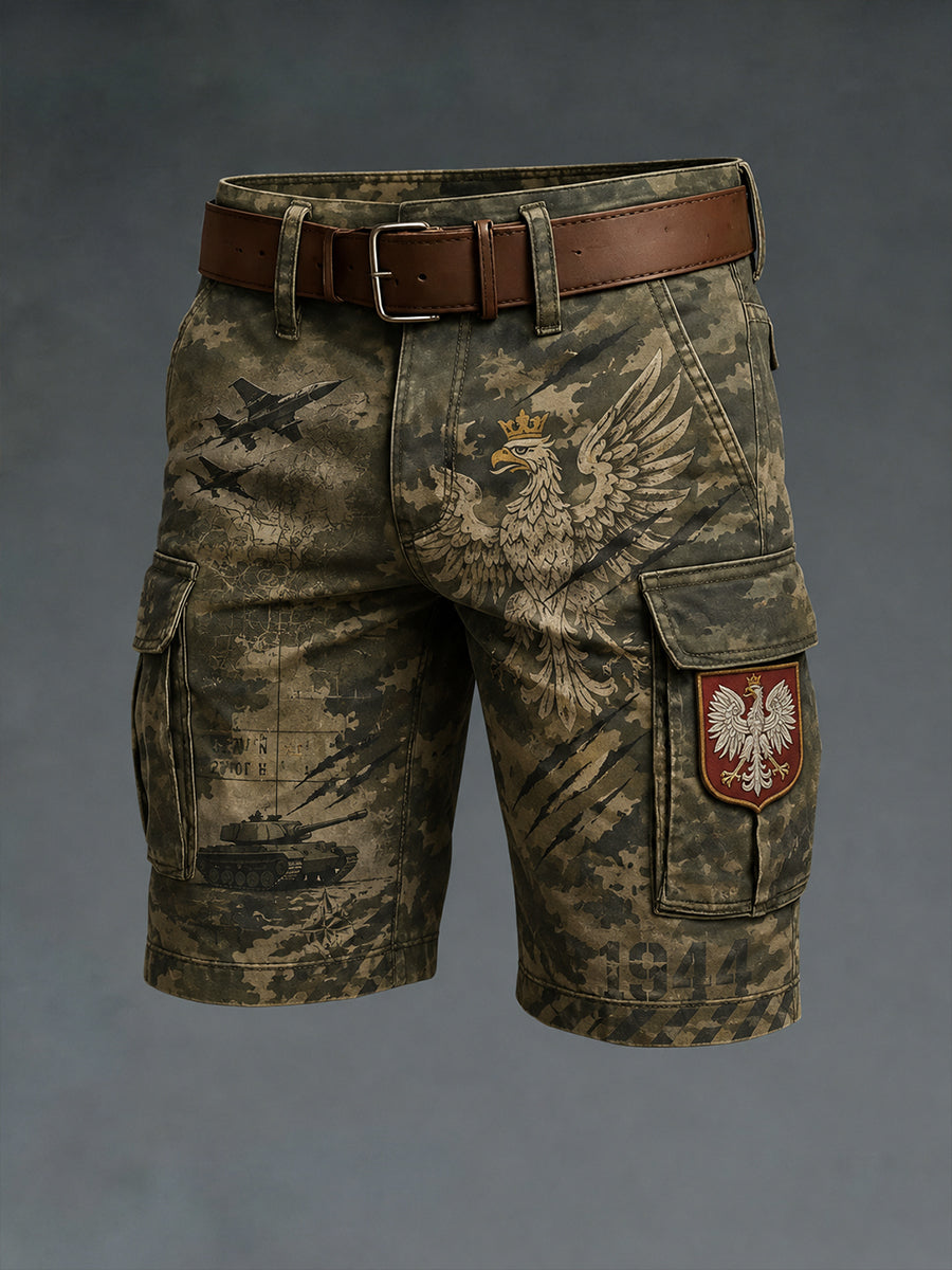 Męskie szorty Cargo z kamuflażem w stylu vintage