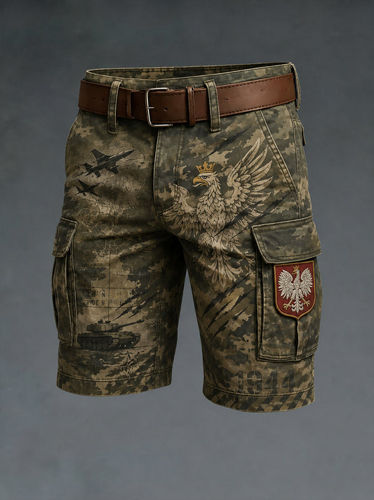 Męskie szorty Cargo z kamuflażem w stylu vintage