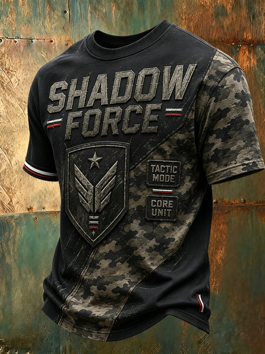 Męski polski kamuflaż Patchwork Art Print T-Shirt