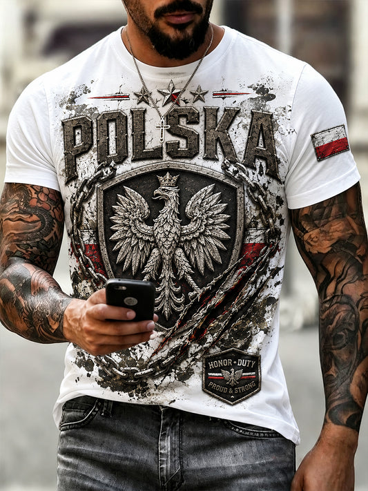Męska koszulka z krótkim rękawem Retro kamuflaż